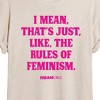 Women's - Mean Girls - Rules Of Feminism Oversized Graphic T-Shirt - 2 of 4