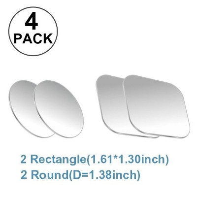 Universal Metal Plate for Magnetic Mount (4-piece set), Silver