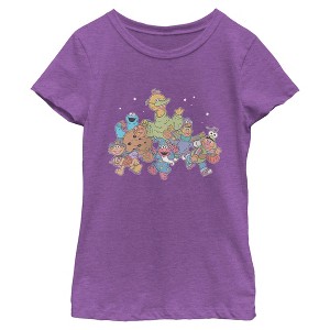 Girls Sesame Street Trick Or Treat With Elmo And His Friends T Shirt - 1 of 4