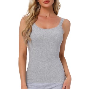 INSPIRE CHIC Women's Lace Soft Cotton Pajamas Tank Tops - 1 of 4