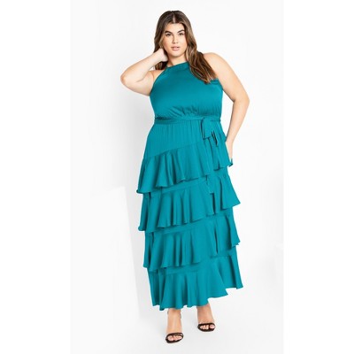 Women's Plus Size Joelle Maxi Dress - aqua | CITY CHIC