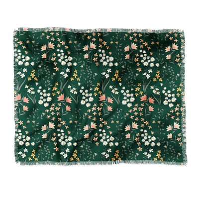 Emanuela Carratoni Meadow Flowers Theme Woven Throw Blanket - Deny Designs