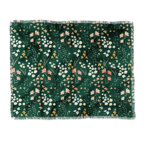 Emanuela Carratoni Meadow Flowers Theme Woven Throw Blanket - Deny Designs - image 1 of 2