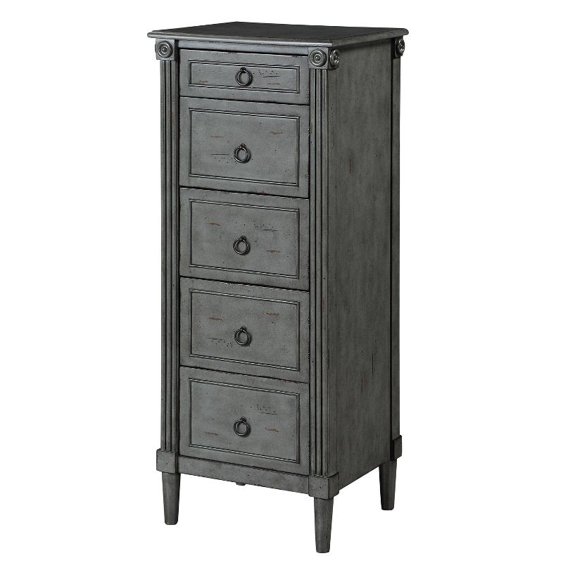 Latimer Traditional 5 Drawer Slim Chest - HOMES: Inside + Out, 1 of 7