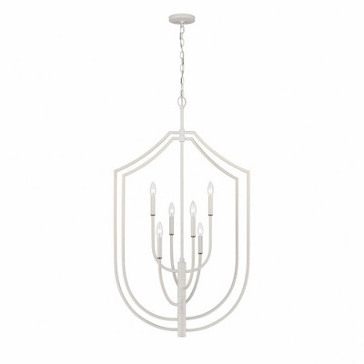 Elk Home Continuance 6 - Light Pendant in  White Coral