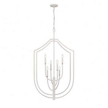 Elk Home Continuance 6 - Light Pendant in  White Coral