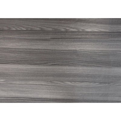 Contemporary Grey Wood Rectangular Side Table with Open Shelves