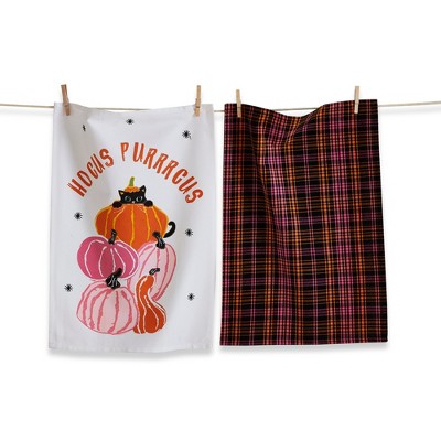 tag Hocus Purrcus Cat Dishtowel  Set Of 2