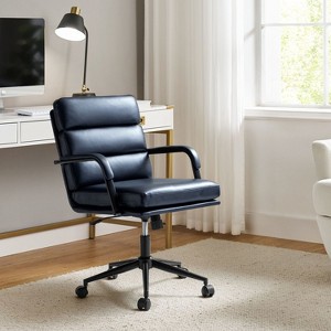 Gregor 360-degree swivel Task Leather Chair  with Tilt Lock and Center Tilt for office | Hulala Home - 1 of 4