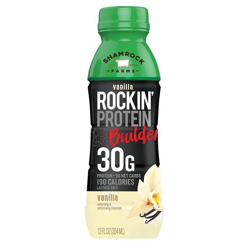 Shamrock Farms Rockin' Refuel Muscle Builder Vanilla Protein Milk Beverage - 12 fl oz, 1 of 4