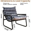 Hooseng Modern Accent Chair, Fluffy Living Room Chair with Removable Cushion, Armchair Chairs With Metal Frame for Bedroom Balcony Reading Room - 4 of 4