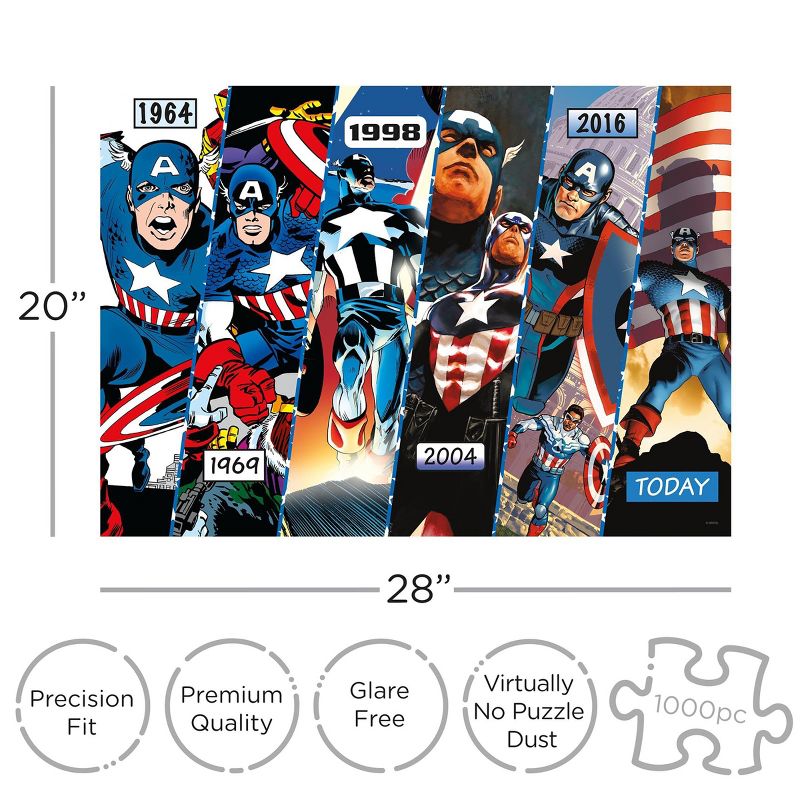 Aquarius Puzzles Marvel Captain America Timeline 1000 Piece Jigsaw Puzzle, 2 of 4