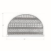 HomeStock Horizontal Lines Wall-Mounted Queen Headboard Rattan - 3 of 4