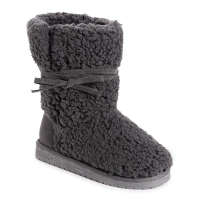 Essentials by MUK LUKS Women's Clementine Boots-Dark Grey Heather 10