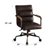 Lyngins Executive Ergonomic Office Chair – Top Grain Leather, Retro Home Office Desk Chair, 360° Swivel Chair with High-Back Lumbar Support - 3 of 4