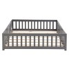Grungis Twin Size Floor Bed for Kids,Modern Wood Toddler Bed with Fence and Door,Montessori Bed for Bedroom - 4 of 4