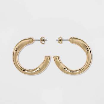 Wavy Hoop Earrings - A New Day™ Gold