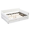 YOOCOZZ Queen Size Lambswool Upholstered Wood Daybed with 2 Storage Drawers and USB Charging - 3 of 4