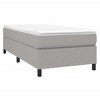 vidaXL Box Spring Bed Frame Light Gray 39.4 in.x74.8 in. Twin Fabric - 3 of 4