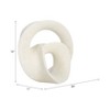 Decorative Object Resin Modern Abstract Sculpture 20" White for Home, Office, Bedroom, and Living Room - 3 of 4