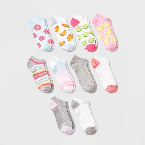 Girls Ankle Socks, Colorful Low Cut