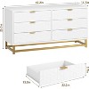Dresser for Bedroom, 6 Drawer Dresser Organizer with Golden Metal Handle and Legs,Black - 4 of 4
