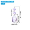 Unique Bargains Hanging Ornament DIY Craft Teardrop Crystal Chandelier Pendant Beads 3.35" x 1.5" 5 Pcs - 2 of 4