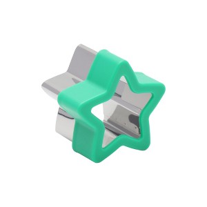 Unique Bargains Biscuit Cutter Medium Star Cookie Cutter Hand Washable Stainless Steel Plastic 2.1"x2"1.6" 1Pcs - 1 of 4