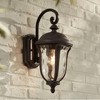 John Timberland Park Sienna Rustic Vintage Outdoor Wall Light Fixture Bronze 16 3/4" Clear Hammered Glass for Post Exterior Barn Deck House Porch Yard - 2 of 4