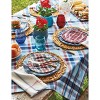 tagltd 14.5" X 72" Arlo Red, White & Blue Plaid Patriotic 4th of July Cotton Table Runner - image 3 of 4