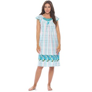 Casual Nights Women's Super Soft Yummy Nightshirt, Short Sleeve Nightgown, Night Dress with Fun Prints & Patterns - 1 of 4