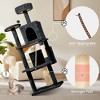 Modern Multicoloured 600GSM Soft Plush Cat Tree Pet Tower with Top Perch and Hanging Ball - 3 of 4