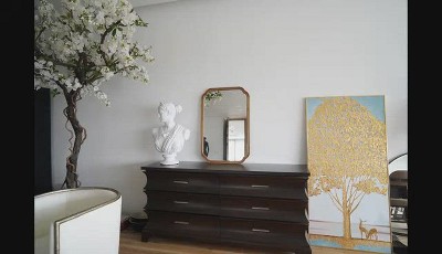 Natural Wood Scalloped Edge Wall Mirror 30" x 40"