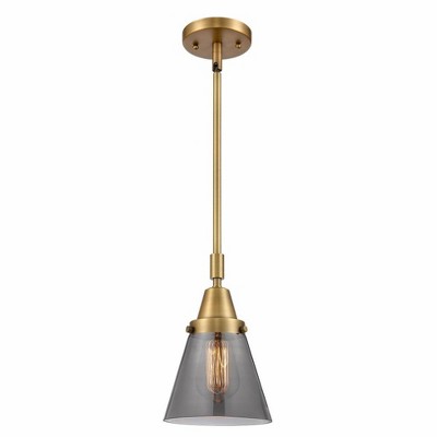 Cone - 1 Light Stem Hung Mini Pendant In Industrial Style-9.13 Inches Tall and 6 Inches Wide
