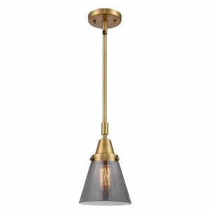 Cone - 1 Light Stem Hung Mini Pendant In Industrial Style-9.13 Inches Tall and 6 Inches Wide - 1 of 1