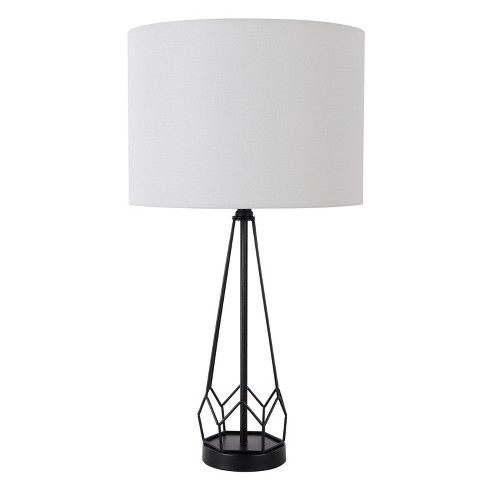 26 Wire Base Table Lamp Black Decor, Black Base Table Lamp With White Shade