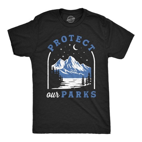 Мужские футболки Crazy Dog T-Shirts, Inc. Mens Funny T Shirts Protect Our Parks Sarcastic Nature Graphic Novelty Tee for Men - Crazy Dog Men's T Shirt For Campers Black XXL