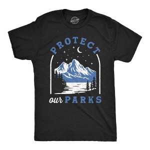 Mens Funny T Shirts Protect Our Parks Sarcastic Nature Graphic Novelty Tee For Men - Crazy Dog Men's T Shirt - 1 of 4