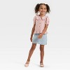 Toddler Girls' Short Sleeve Peter Pan Collar Woven Peplum Top - Cat & Jack™ - 4 of 4