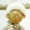 Northlight Standing Plush Moose with Matching Hat and Scarf Christmas Figure - 24.75" - Beige - 2 of 3