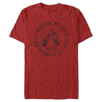 Men's Coca Cola Unity I'd Like To Buy The World A Coke T-shirt - Red ...