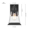 Globe Electric Merle 1-Light 10.65" Metal Outdoor Wall Sconce with Clear Glass Shade Brown - 3 of 4