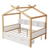 Merax Wooden House Bed with Two Storage Drawers & Built-In Bookshelf - 4 of 4