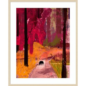 33" x 41" Black Dog by David Mcconochie Wood Framed Wall Art Print - Amanti Art: Modern Lithograph, Hardwood Frame - 1 of 4