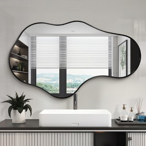 Beautyolove Irregular Aluminum Alloy Framed Asymmetrical Wall Mirror - 1 of 4