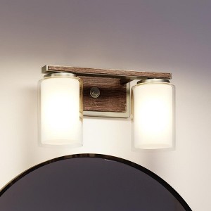 Urban Ambiance Luxury Contemporary Bath Vanity Light,  7.625"H x 13.875"W,  Brushed Nickel Finish, UHP3170 - 1 of 4