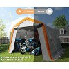 AMERLIFE Portable Storage Shelter, Heavy Duty Outdoor Shed with 2 Windows, Zipper Door - 4 of 4
