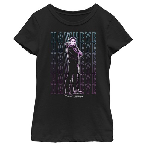 Girl's Marvel Hawkeye Name Stack T-Shirt - image 1 of 4