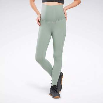 NWT Reebok Lux High-Waisted Colorblock Tights, Green Small