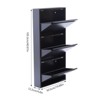 YIYIBYUS Wall Mounted Metal Shoe Cabinet for Entryway, Holds 9 Pair Shoes, Gray - 4 of 4